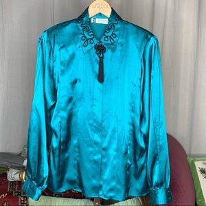 80s Satin Blouse